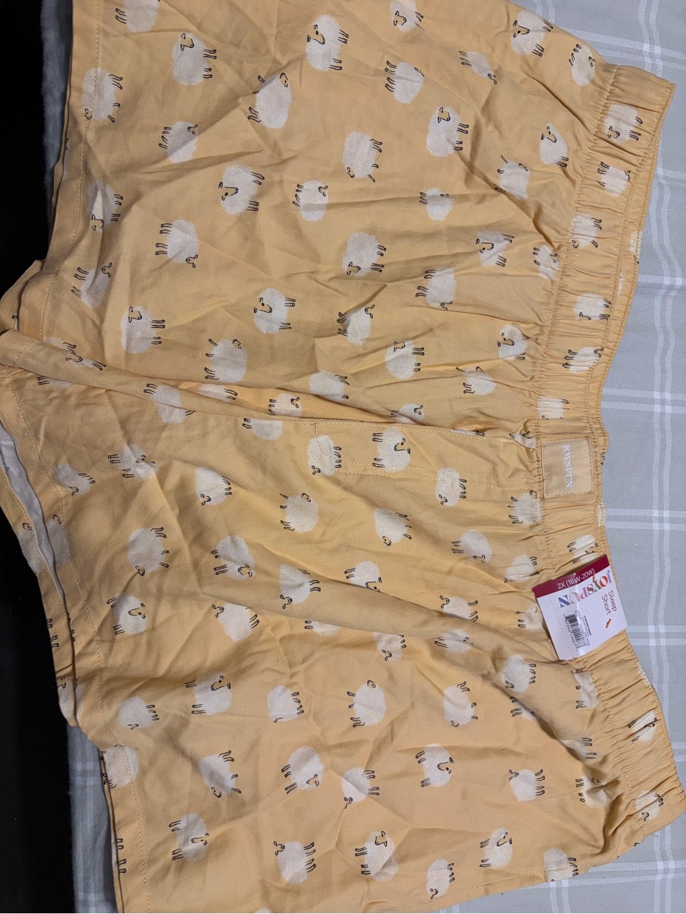 Women's Cream Sheep-Print Pajama Shorts - Soft Lounge Sleepwear